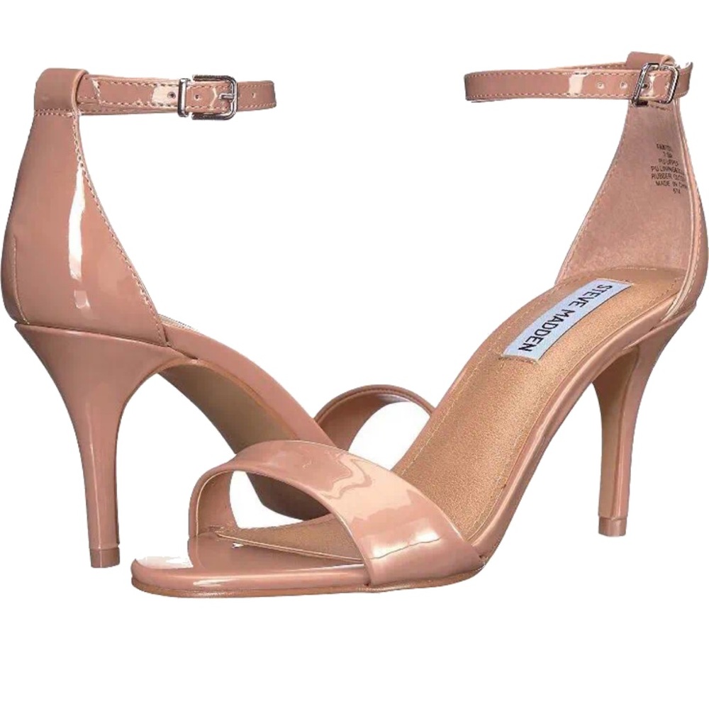 Steve Madden Fantasie Heeled Sandal - Blush/Nude Patent